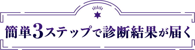 簡単3ステップで診断結果が届く